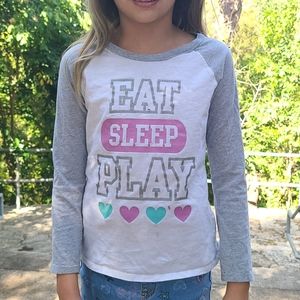 Long Sleeve Baseball Style Graphic T